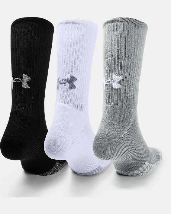 3 paires de chaussettes montantes UA HeatGear® pour adulte, Gray, pdpMainDesktop image number 2